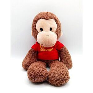 Rare Curious George 14” Gund Plush Monkey Universal Studios 4030391 Red Shirt